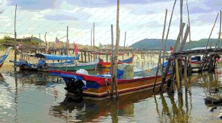 fishing-boats-senari-bay-langkawe-malaysia